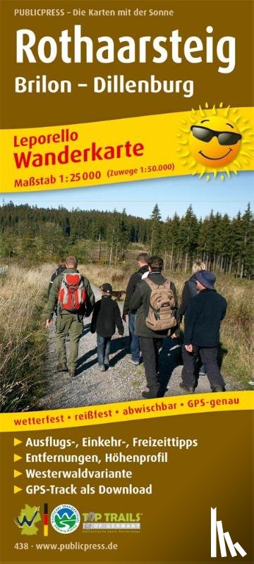  - Wanderkarte Rothaarsteig, Brilon - Dillenburg 1 : 25 000