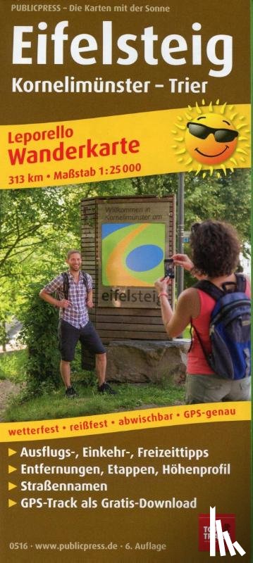  - Wanderkarte Eifelsteig, Kornelimünster - Trier 1 : 25 000