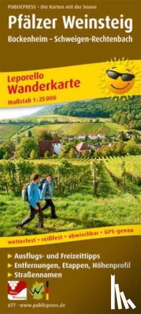 - Palatinate Wine Trail, hiking map 1:25,000