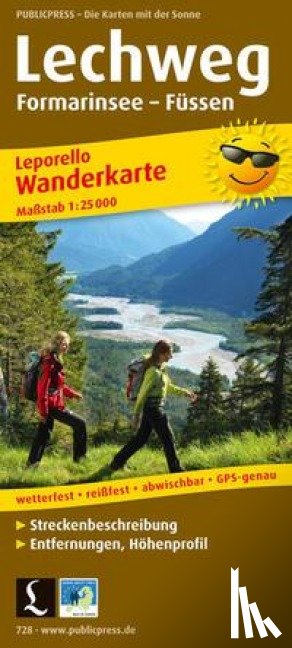  - Lechweg, Formarinsee - Fussen, hiking map 1:25,000