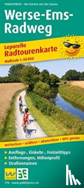  - Werse-Ems cycle path, cycle tour map 1:50,000