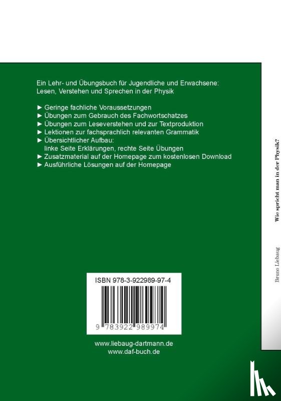 Liebaug, Bruno - Wie spricht man in der Physik?