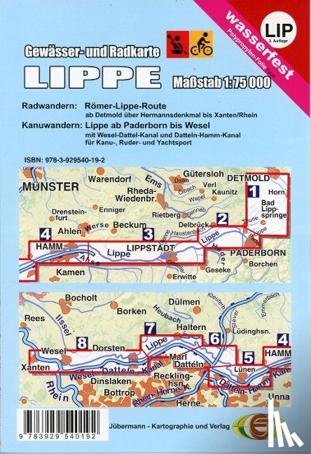  - Gewässerkarte Lippe 1 : 75 000