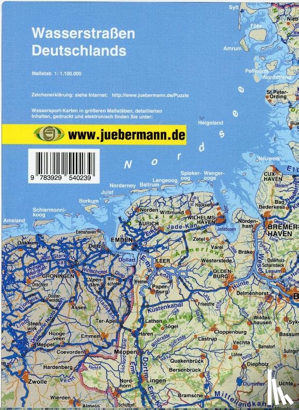  - Wasserstraßen Deutschland 1 : 1 100 000