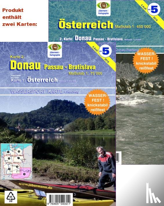 Jübermann, Erhard - Wassersport-Wanderkarte Österreich