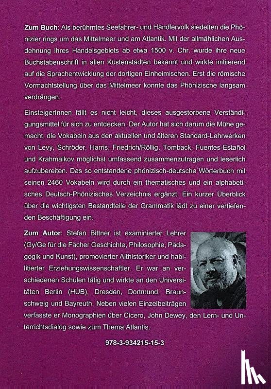 Bittner, Stefan - Phönizisches Wörterbuch mit Punisch, Neupunisch und Kurzgrammatik