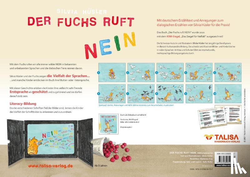 Hüsler, Silvia - Der Fuchs ruft NEIN - Bildkartenversion (A3, Multilingual)