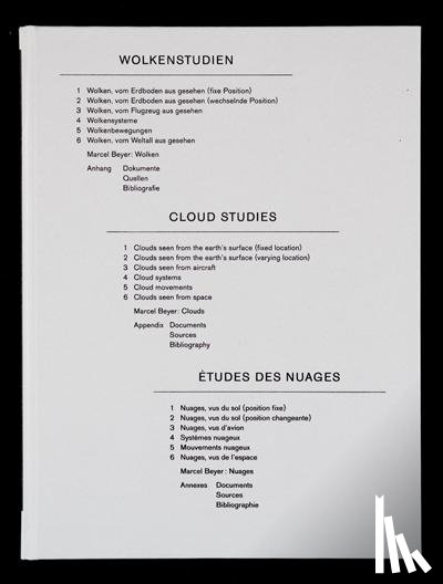 Beyer, Marcel - Wolkenstudien / Cloud Studies / Etudes des nuages