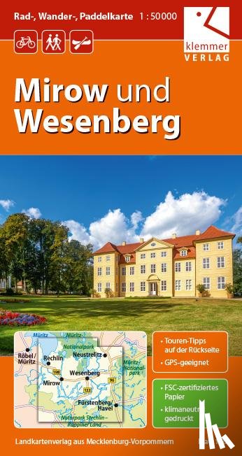  - Mirow und Wesenberg Mirow und Wesenberg 1 : 50 000 Rad-, Wander- und Paddelkarte