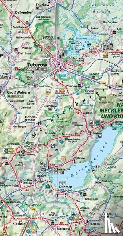  - Reise- und Entdeckerkarte Mecklenburgische Schweiz und Peenetal 1 : 100 000