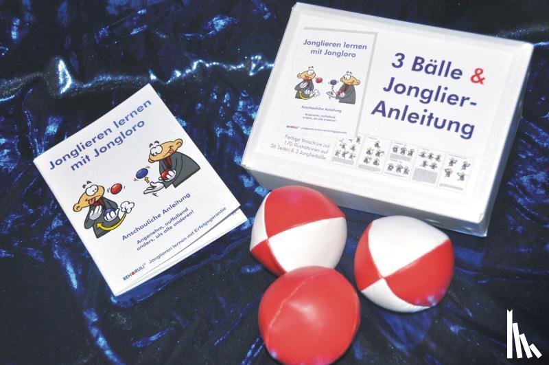 Ehlers, Stephan - 3 Bälle & Jonglier-Anleitung (rot-weiß, rot, rot-weiß)