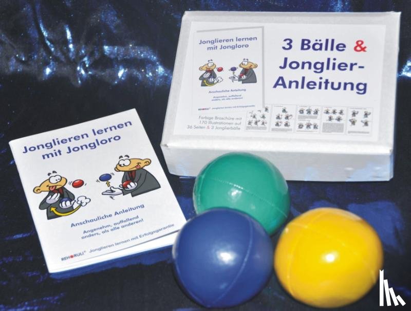 Stephan, Ehlers - 3 Bälle & Jonglier-Anleitung (blau, grün, gelb)
