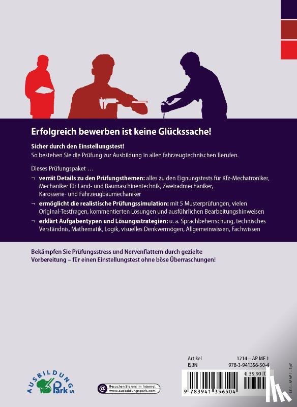Guth, Kurt, Mery, Marcus - Der Einstellungstest / Eignungstest zur Ausbildung zum Kfz-Mechatroniker, Mechaniker für Land- und Baumaschinentechnik, Zweiradmechaniker, Karosserie- und Fahrzeugbaumechaniker