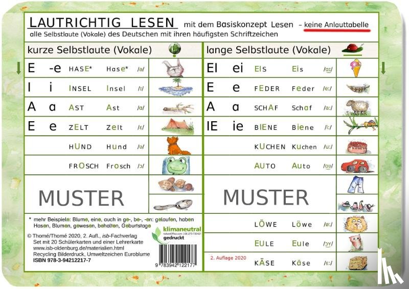 Thomé, Günther, Thomé, Dorothea - Lautrichtig lesen mit dem Basiskonzept® Lesen
