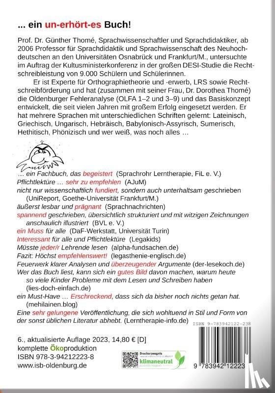 Thomé, Günther - ABC und andere Irrtümer über Orthographie, Rechtschreiben, LRS/Legasthenie