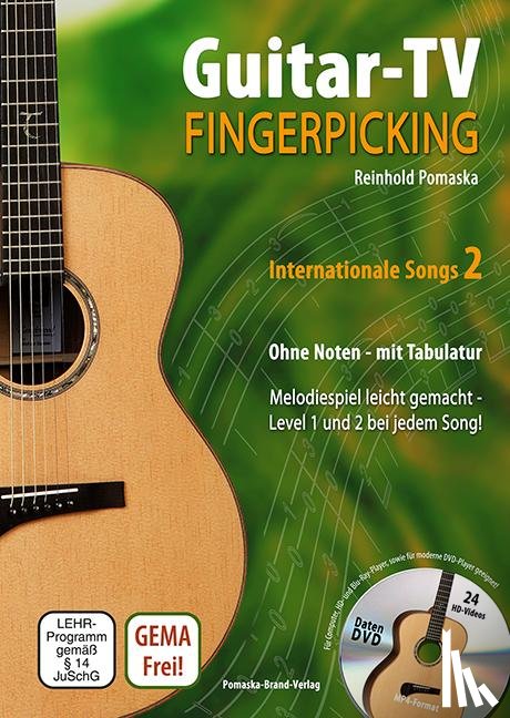 Pomaska, Reinhold - Guitar-TV: Fingerpicking - Internationale Songs 2 (mit DVD)