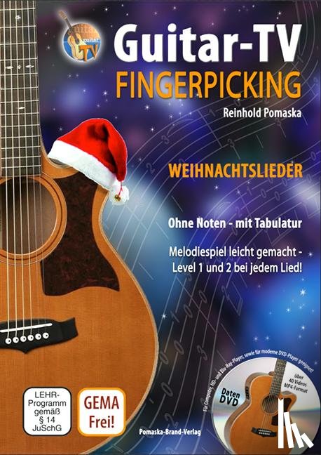 Pomaska, Reinhold - Guitar-TV: Fingerpicking - Weihnachtslieder (mit DVD)