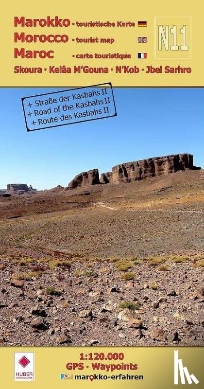 Www. Marokko-Erfahren. de - N11: Skoura - Kelâa M'Gouna - N'Kob - Jbel Sarhro + Straße der Kasbahs II 1:120.000 + GPS-Waypoints