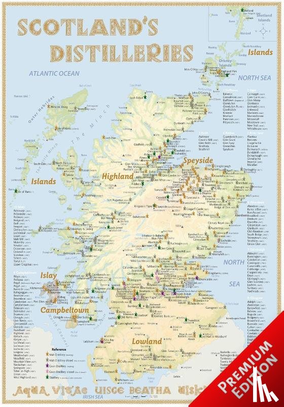 Hirst, Rüdiger Jörg - Whisky Distilleries Scotland - Poster 70x100cm Premium Edition
