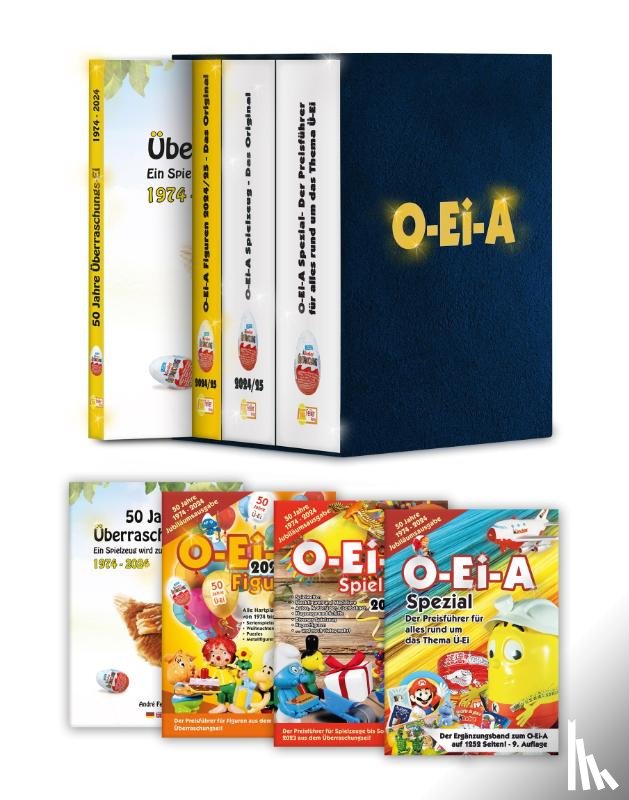 Feiler, André - Das O-Ei-A 3er Bundle 2024/25 - Die Jubiläumsausgabe! - O-Ei-A Figuren, O-Ei-A Spielzeug und O-Ei-A Spezial sowie das Buch ¿50 Jahre Überraschungs-Ei¿