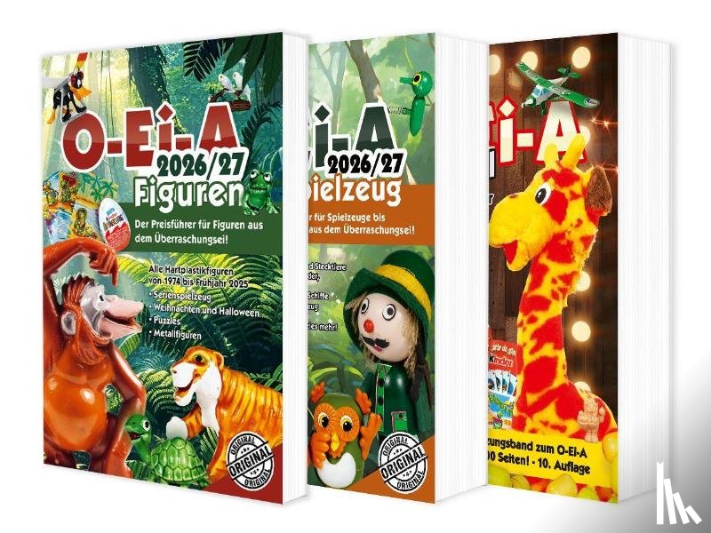  - Das O-Ei-A 3er Bundle 2026/27 - O-Ei-A Figuren, O-Ei-A Spielzeug und O-Ei-A Spezial im 3er-Pack mit rund 7,00 EUR Preisvorteil gegenüber Einzelkauf!