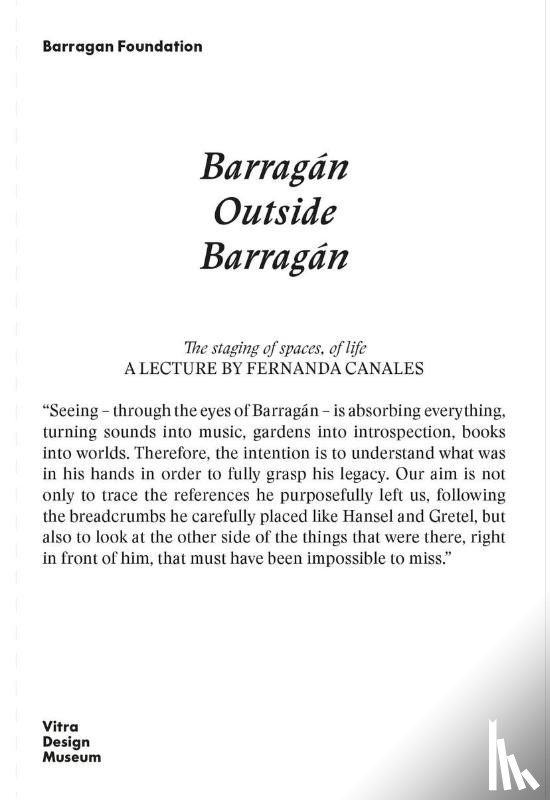 Canales, Fernanda - Barragan Outside Barragan