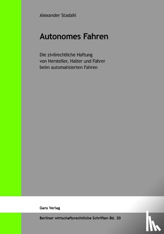 Stadahl, Alexander - Autonomes Fahren