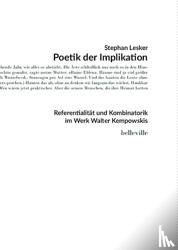 Lesker, Stephan - Poetik der Implikation