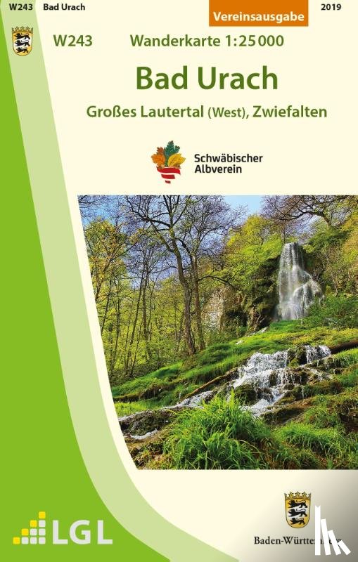  - Bad Urach - Großes Lautertal (West), Zwiefalten Wanderkarte 1:25000