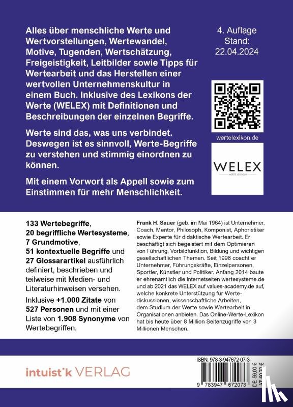 Sauer, Frank H. - Das große Buch der Werte 2024