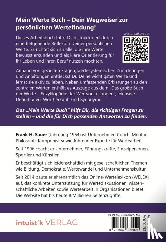 Sauer, Frank H. - Mein Werte Buch