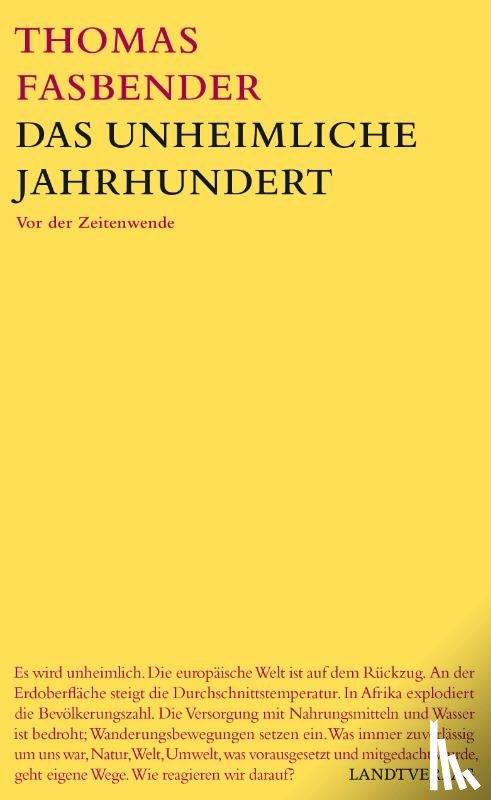 Fasbender, Thomas - Das unheimliche Jahrhundert
