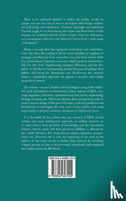  - Cross-border Perspectives and Interdisciplinary Approaches of Life Quality