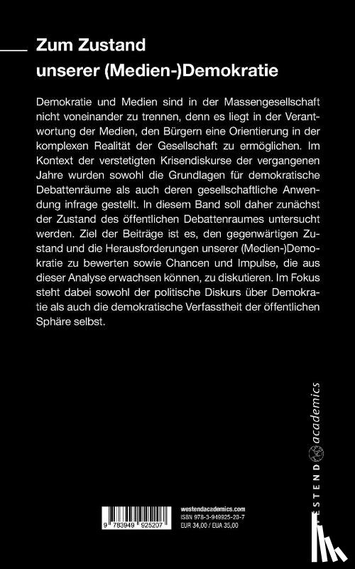 Broecker, Hannah, Kaltwasser, Dennis - Mediensystem und öffentliche Sphäre in der Krise