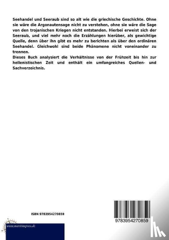 Ziebarth, Erich - Geschichte des Seeraubs und Seehandels im alten Griechenland
