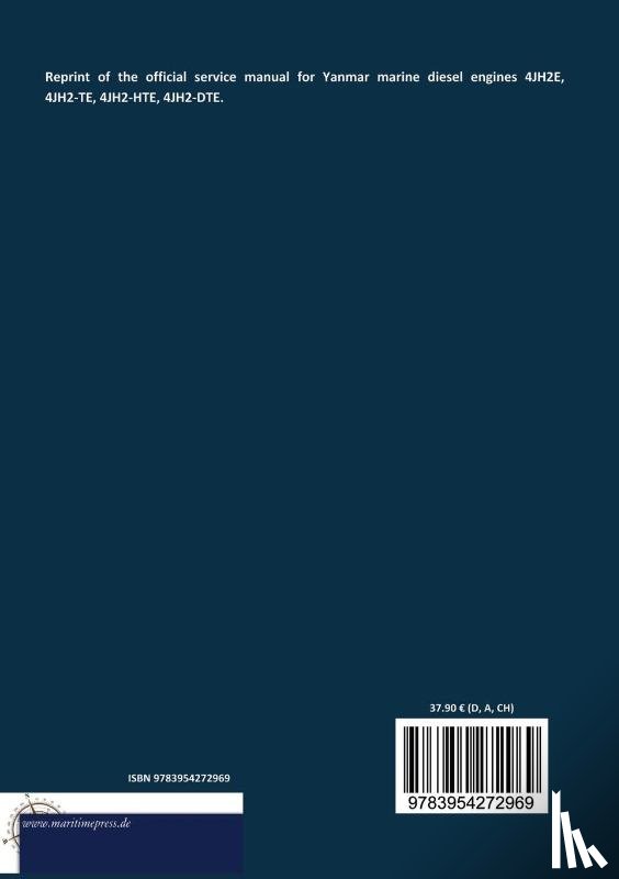 - Yanmar Marine Diesel Engine 4jh2e, 4jh2-Te, 4jh2-Hte, 4jh2-Dte
