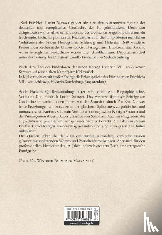Haasen, Adolf - Karl Friedrich Lucian Samwer