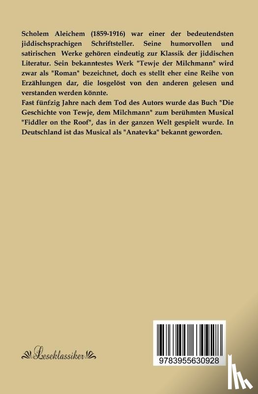 Alejchem, Scholem - Anatewka