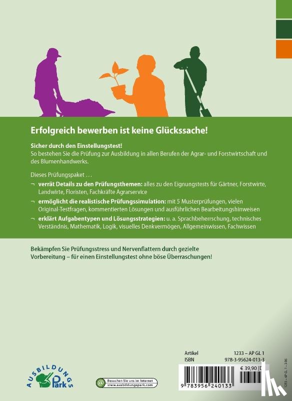 Guth, Kurt, Mery, Marcus - Der Einstellungstest/Eignungstest zur Ausbildung: Gärtner, Forstwirt, Landwirt, Florist und Fachkraft Agrarservice