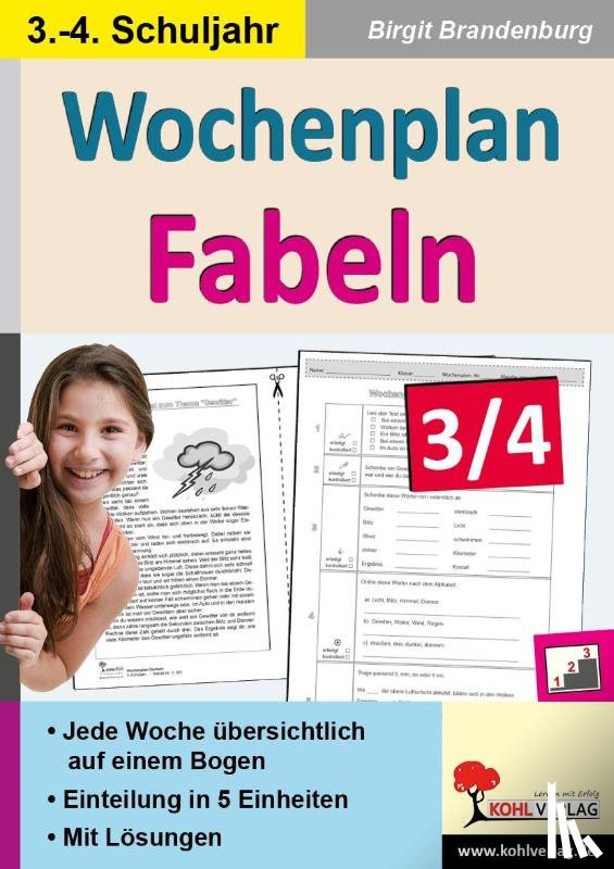  - Wochenplan Fabeln / Klasse 3-4