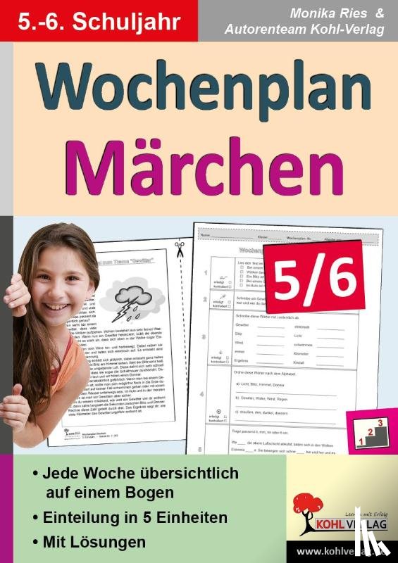 Hauke, Sabine - Wochenplan Märchen 5/6
