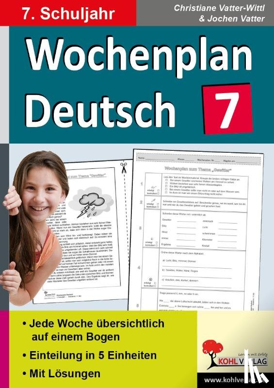  - Wochenplan Deutsch / 7. Schuljahr