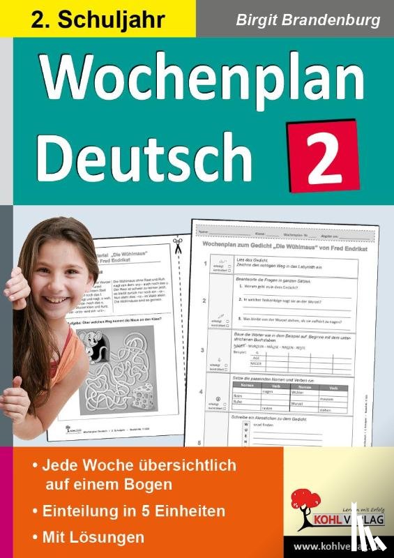  - Wochenplan Deutsch 2. Schuljahr