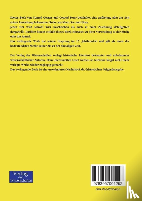 Gesner, Conrad, Forer, Conrad - Beschreibung aller Fische