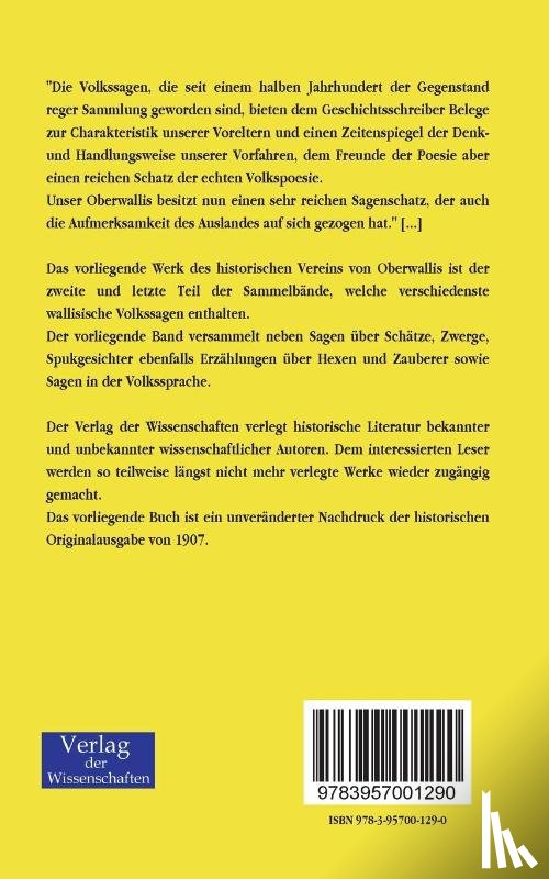 Verein Von Oberwallis, Historischer - Walliser Sagen