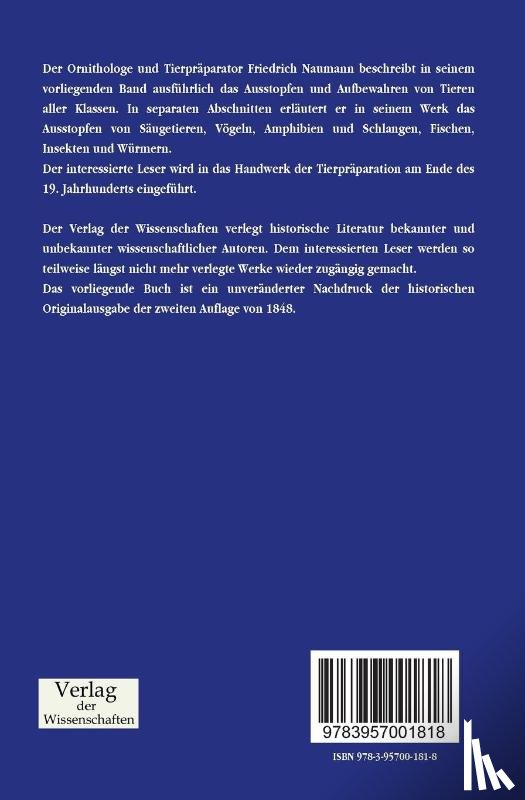 Naumann, Johann Friedrich - Taxidermie