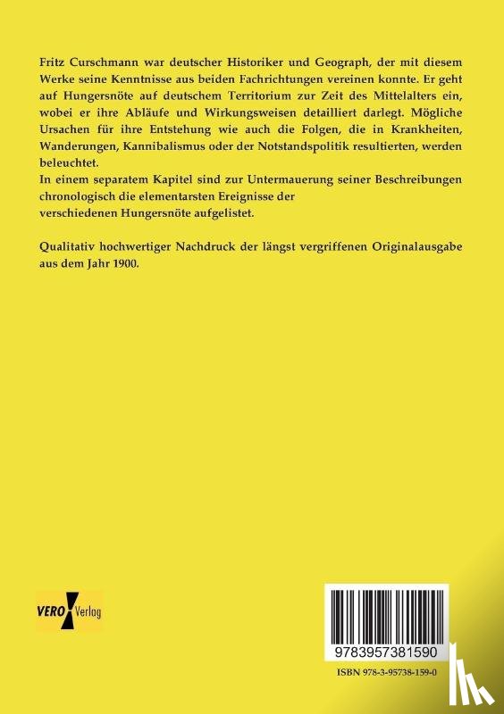 Curschmann, Fritz - Hungersnoete im Mittelalter