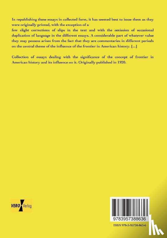 Turner, Frederick J - The Frontier in American History