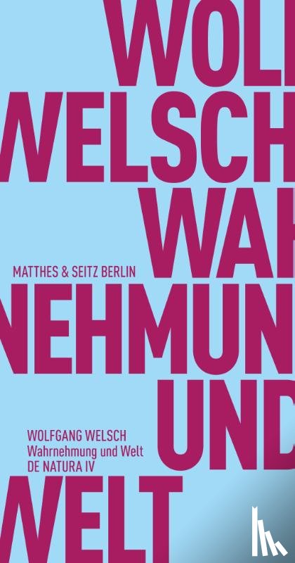 Welsch, Wolfgang - Wahrnehmung und Welt