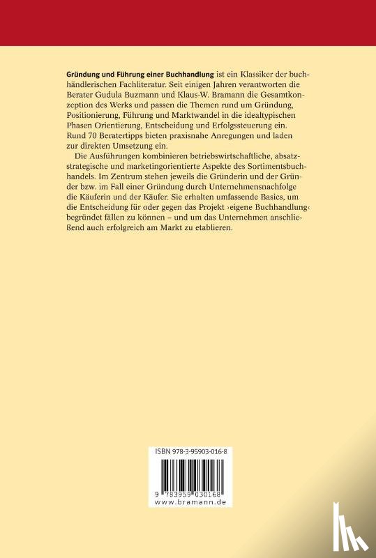Buzmann, Gudula, Bramann, Klaus-W. - Gründung und Führung einer Buchhandlung